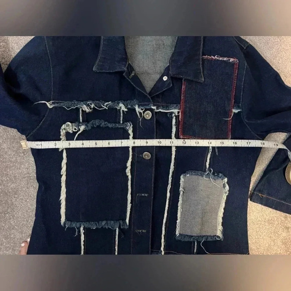 Vintage | Connection Jeans  | 2-Pc Frayed Denim Jacket and Pants | Size M [86] - Picture 13 of 16